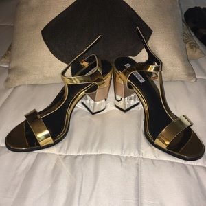 Cape Robbin gold high heels